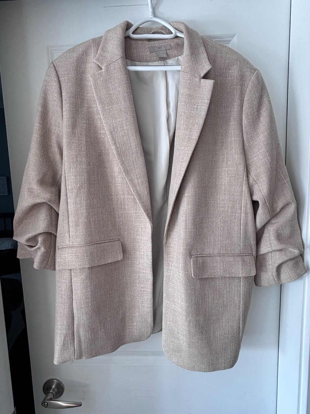 H&M Women's Light Beige Blazer Jacket